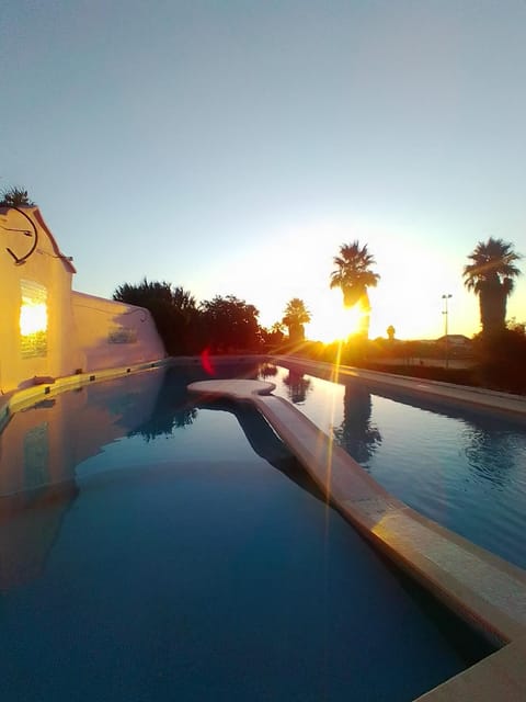 Swimming pool, Sunrise, Sunset