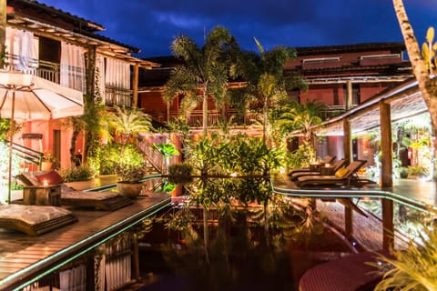 Night, Pool view, Swimming pool