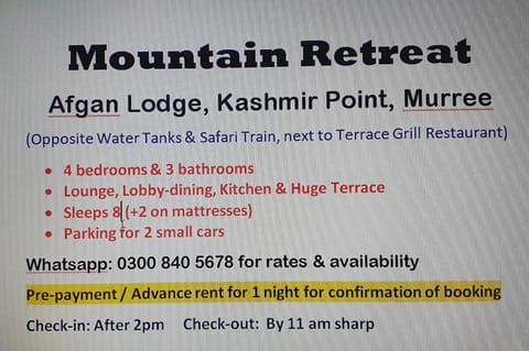 Mountain Retreat at Afgan Lodge Haus in Punjab