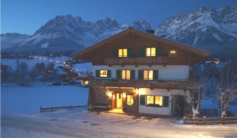 Property building, Night, Winter