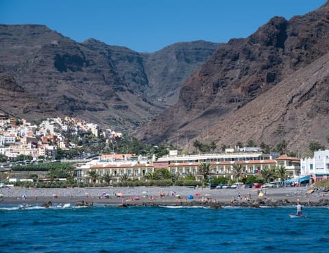 Natural landscape, Beach, Mountain view