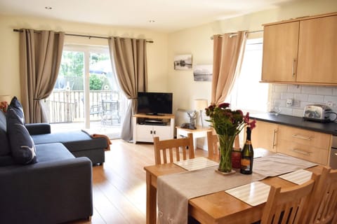 Coffee/tea facilities, Kitchen or kitchenette, Living room, Photo of the whole room, Seating area, Dining area