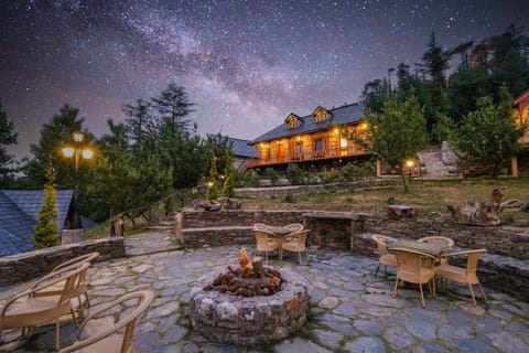 Patio, Night, Natural landscape