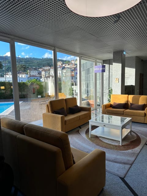 Living room, Seating area, Pool view