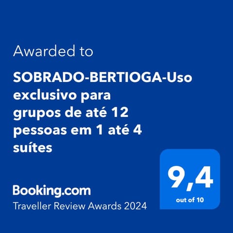 SOBRADO-BERTIOGA-Uso exclusivo para grupos de até 12 pessoas em 1 até 4 suítes House in Bertioga