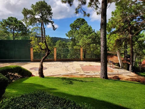 Cabaña DNellys Rosa con cancha de basquetbol Lodge nature in Mazamitla