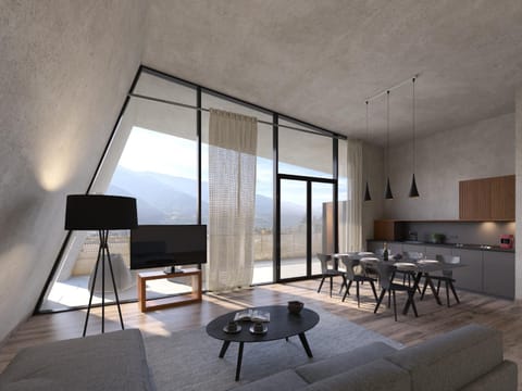 Living room, Seating area, Dining area