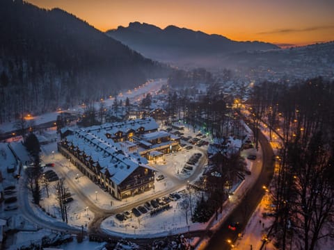 Natural landscape, Bird's eye view, Winter, Mountain view