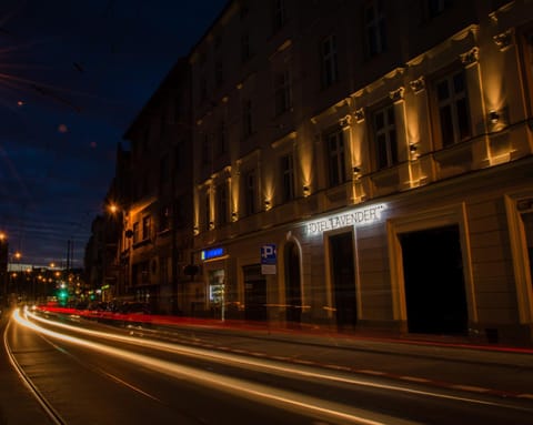 Property building, Night, Neighbourhood, Street view