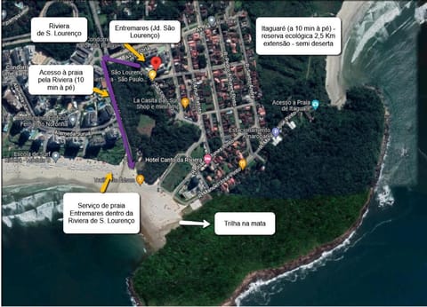 Jd. S. Lourenço - Riviera - Novo, 3 dorm, AC, 300m do mar, serviço de praia Condominio in Bertioga