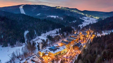 Property building, Bird's eye view, Winter