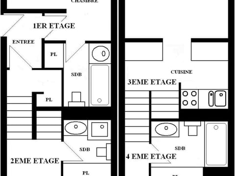 Appartement 4 pièces, 3 salles de bains, ski aux pieds à Plagne Villages - FR-1-455-79 Apartment in Mâcot-la-Plagne