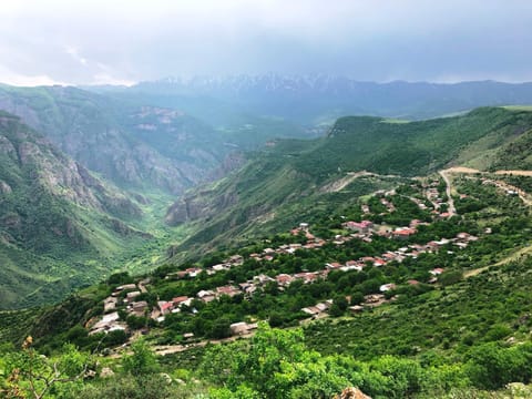 Natural landscape, Bird's eye view, Mountain view