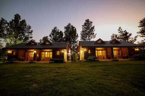 Property building, Night, Garden