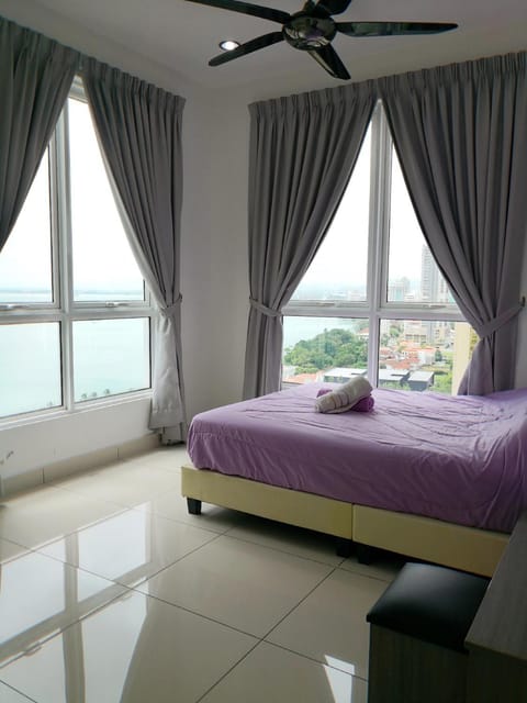 Bed, Photo of the whole room, Bedroom, Sea view