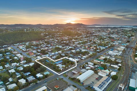 Bird's eye view, City view, Sunset