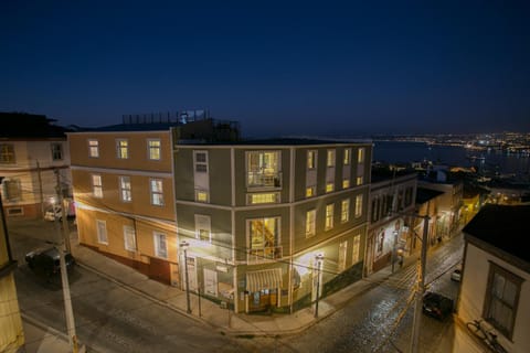 Facade/entrance, Night, Bird's eye view