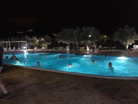 Swimming pool, group of guests