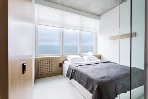 Bed, Bedroom, Sea view