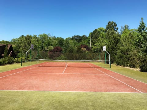 Tennis court, On site