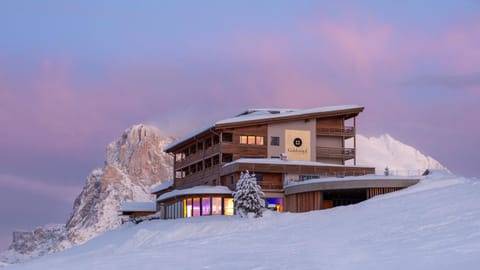 Natural landscape, Winter, Mountain view, Sunset