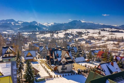 Day, Natural landscape, Bird's eye view, Winter, Mountain view