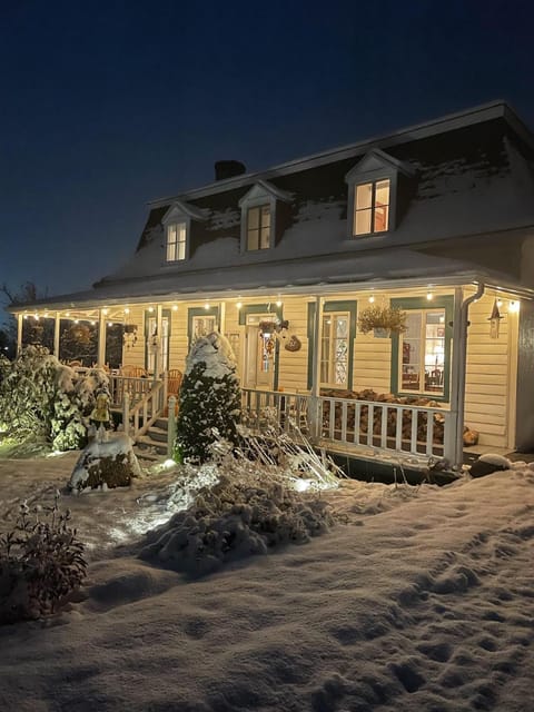 Property building, Night, Winter