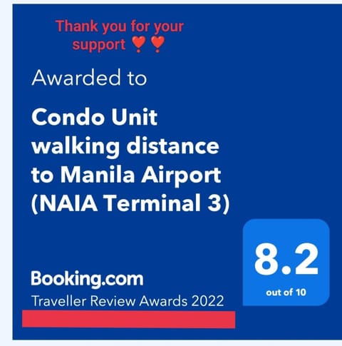 Condo Unit walking distance to Manila Airport (NAIA Terminal 3) Condominio in Pasay