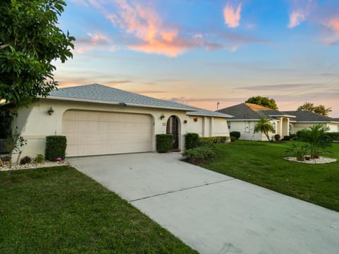 Serenity Waterfront Villa with King Suite, Private Pool, Great Lanai Enclosure and Long Water Views Villa in Cape Coral