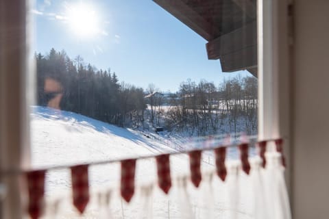 Winter, View (from property/room), Living room, Garden view, Mountain view, Quiet street view
