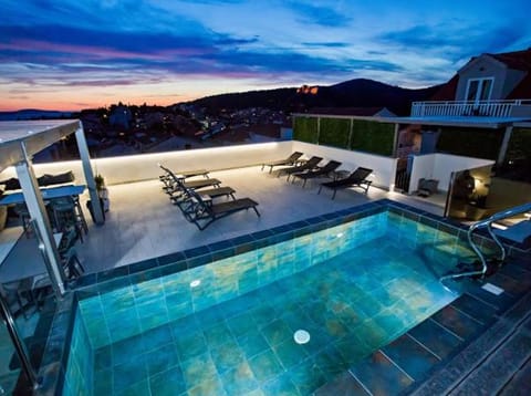 Swimming pool, Swimming pool, Sunset