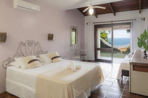 Bed, Photo of the whole room, Bedroom, Sea view, towels, air conditioner