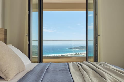 Bed, Bedroom, Sea view