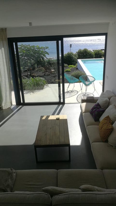 Living room, Photo of the whole room, Pool view