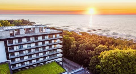 Property building, Natural landscape, Bird's eye view, Beach, Sunset