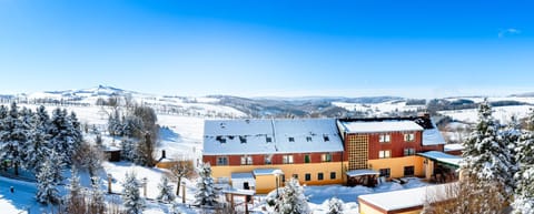 Property building, Patio, Winter, Inner courtyard view