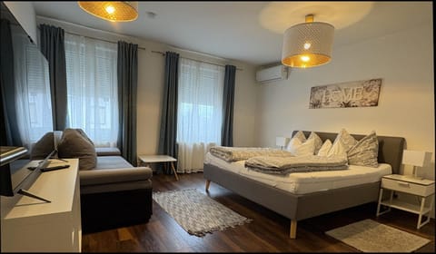 Bed, Living room, Bedroom