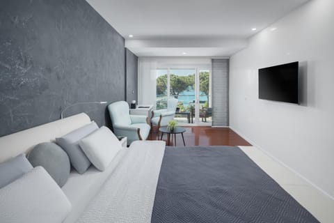 Bed, TV and multimedia, View (from property/room), Photo of the whole room, Bedroom