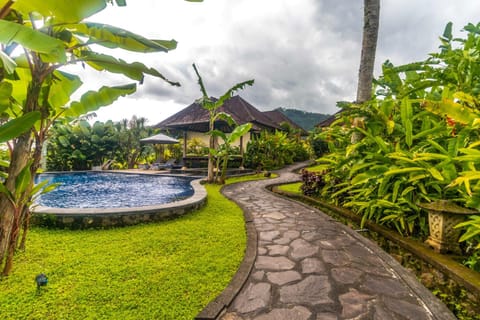 Property building, Day, Garden, Garden view, Pool view, Swimming pool