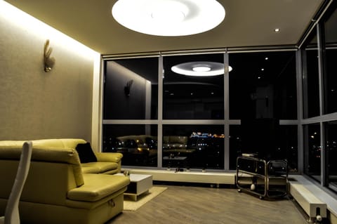 Night, Living room, Lounge or bar, Seating area