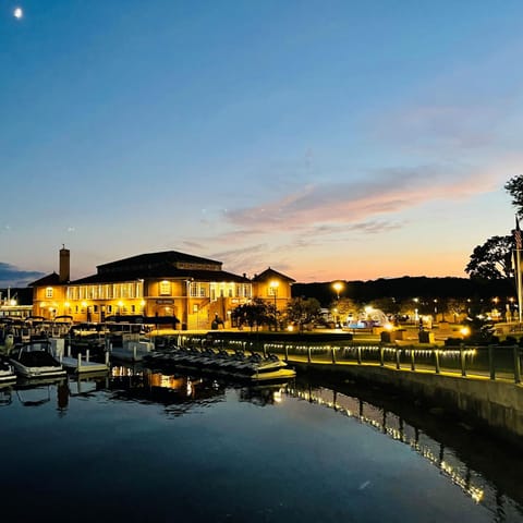 Nearby landmark, Lake view, Sunset