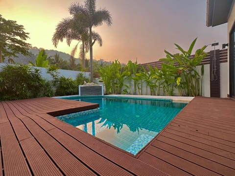 Swimming pool, Sunset