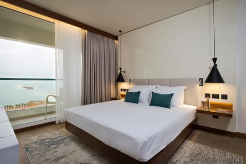 Bed, Sea view