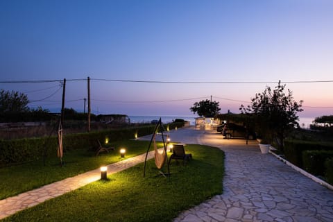 Garden, Sea view, Sunset