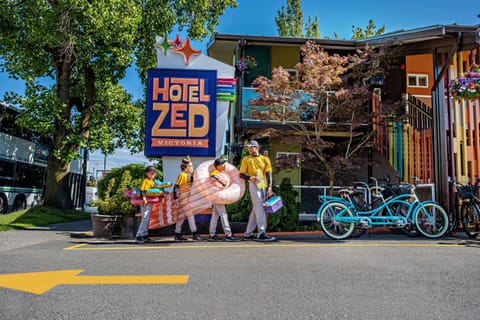 Property building, Street view, group of guests