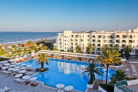 Bedroom, Pool view, Sea view