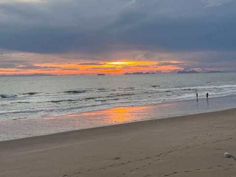 Natural landscape, Beach, Sunset