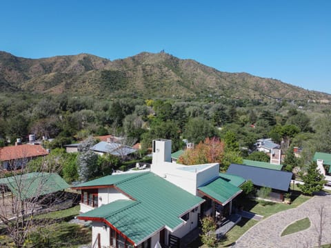 Property building, Natural landscape, Bird's eye view, Mountain view