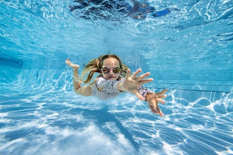 People, Pool view, Swimming pool, children, group of guests