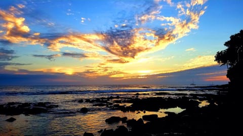 Natural landscape, Sea view, Sunset